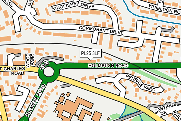 PL25 3LF map - OS OpenMap – Local (Ordnance Survey)