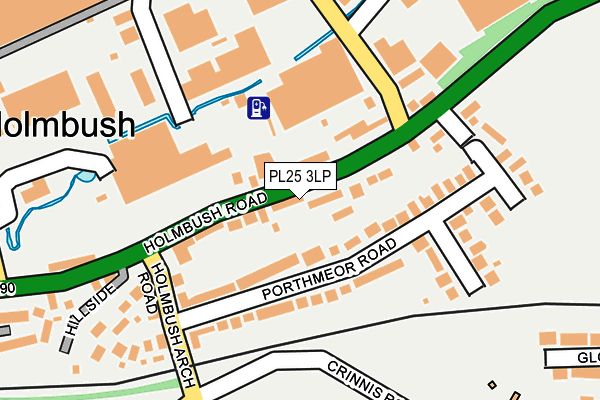 PL25 3LP map - OS OpenMap – Local (Ordnance Survey)