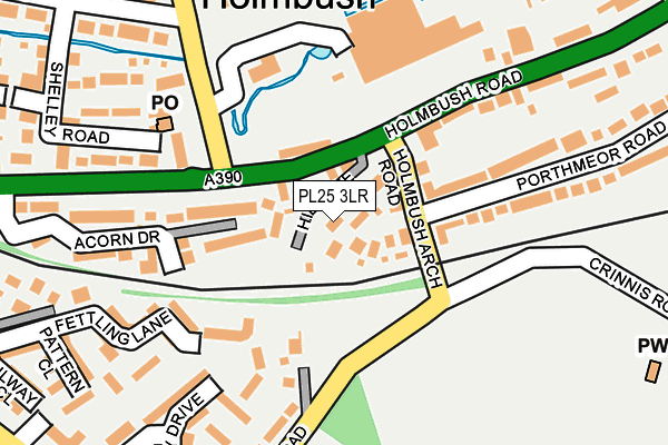 PL25 3LR map - OS OpenMap – Local (Ordnance Survey)