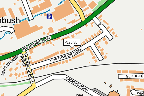 PL25 3LT map - OS OpenMap – Local (Ordnance Survey)