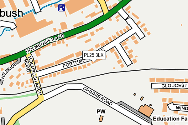 PL25 3LX map - OS OpenMap – Local (Ordnance Survey)