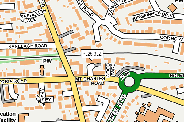 PL25 3LZ map - OS OpenMap – Local (Ordnance Survey)