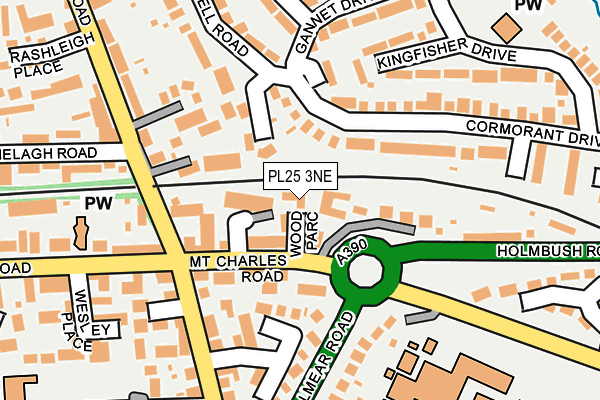 PL25 3NE map - OS OpenMap – Local (Ordnance Survey)