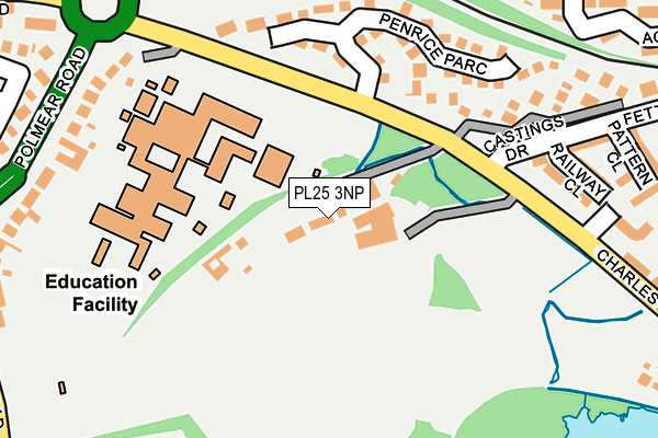 PL25 3NP map - OS OpenMap – Local (Ordnance Survey)