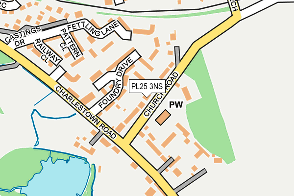 PL25 3NS map - OS OpenMap – Local (Ordnance Survey)