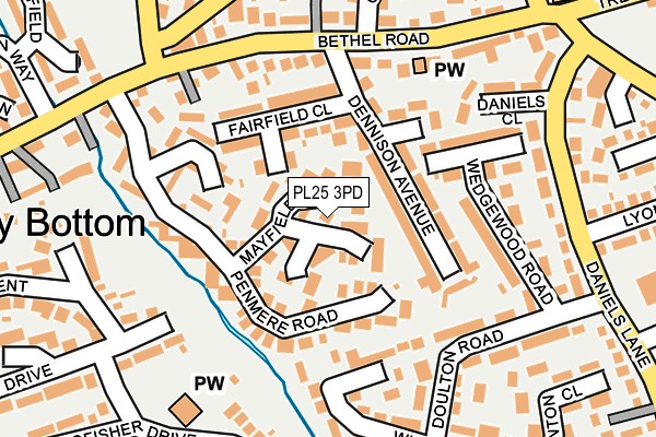 PL25 3PD map - OS OpenMap – Local (Ordnance Survey)