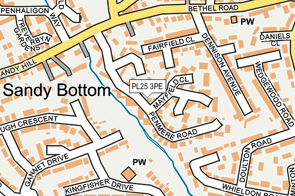 PL25 3PE map - OS OpenMap – Local (Ordnance Survey)