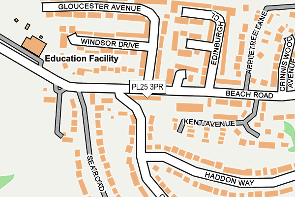 PL25 3PR map - OS OpenMap – Local (Ordnance Survey)