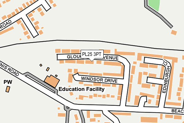 PL25 3PT map - OS OpenMap – Local (Ordnance Survey)