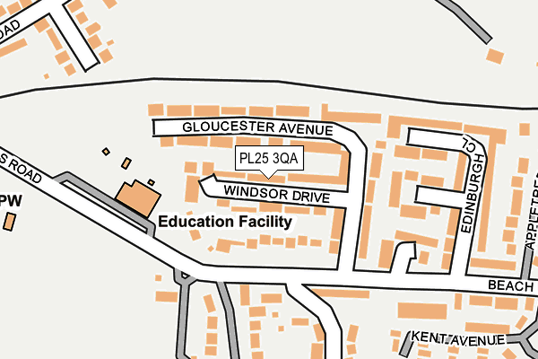 PL25 3QA map - OS OpenMap – Local (Ordnance Survey)