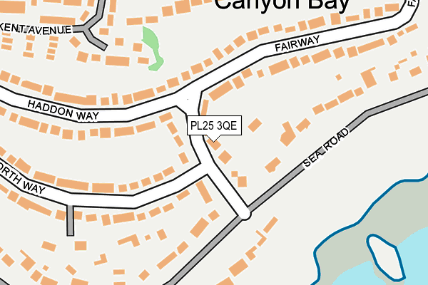 PL25 3QE map - OS OpenMap – Local (Ordnance Survey)