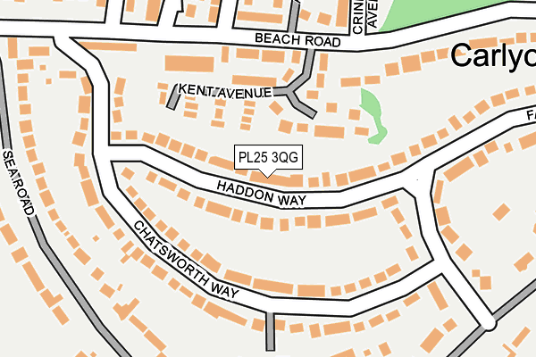 PL25 3QG map - OS OpenMap – Local (Ordnance Survey)