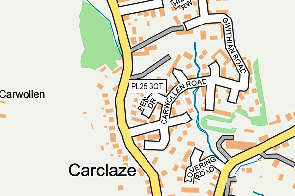 PL25 3QT map - OS OpenMap – Local (Ordnance Survey)
