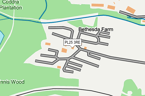 PL25 3RE map - OS OpenMap – Local (Ordnance Survey)