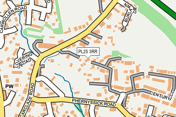 PL25 3RR map - OS OpenMap – Local (Ordnance Survey)