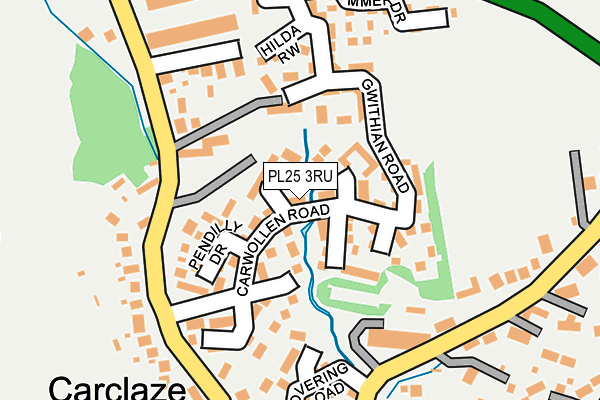 PL25 3RU map - OS OpenMap – Local (Ordnance Survey)