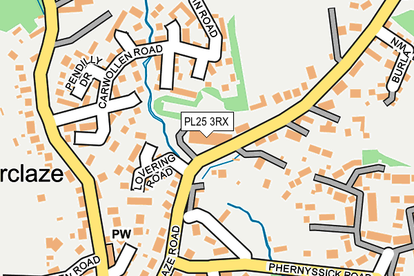 PL25 3RX map - OS OpenMap – Local (Ordnance Survey)