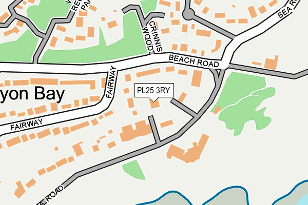 PL25 3RY map - OS OpenMap – Local (Ordnance Survey)