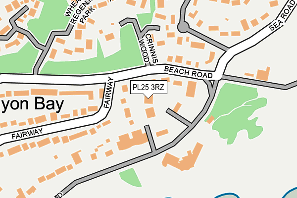 PL25 3RZ map - OS OpenMap – Local (Ordnance Survey)