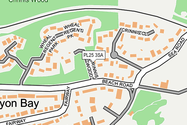 PL25 3SA map - OS OpenMap – Local (Ordnance Survey)