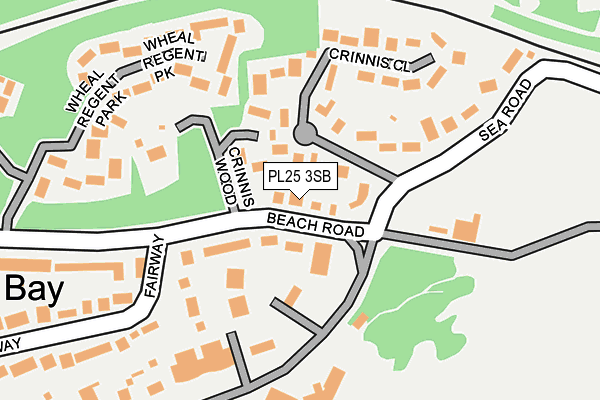 PL25 3SB map - OS OpenMap – Local (Ordnance Survey)