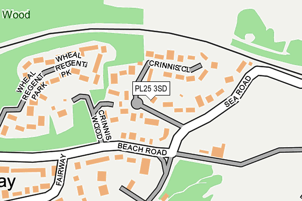 PL25 3SD map - OS OpenMap – Local (Ordnance Survey)