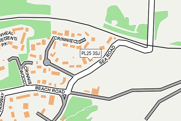 PL25 3SJ map - OS OpenMap – Local (Ordnance Survey)