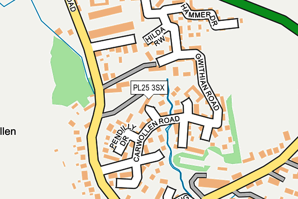 PL25 3SX map - OS OpenMap – Local (Ordnance Survey)