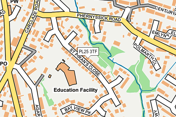 PL25 3TF map - OS OpenMap – Local (Ordnance Survey)