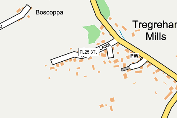 PL25 3TJ map - OS OpenMap – Local (Ordnance Survey)