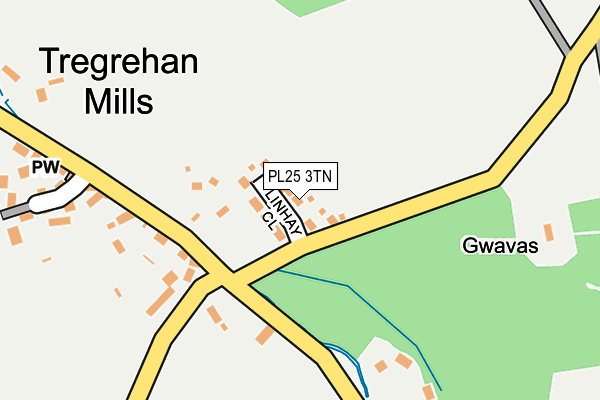 PL25 3TN map - OS OpenMap – Local (Ordnance Survey)