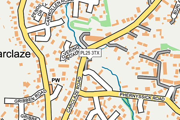 PL25 3TX map - OS OpenMap – Local (Ordnance Survey)