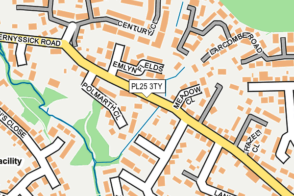 PL25 3TY map - OS OpenMap – Local (Ordnance Survey)