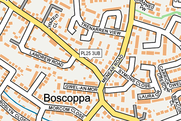 PL25 3UB map - OS OpenMap – Local (Ordnance Survey)