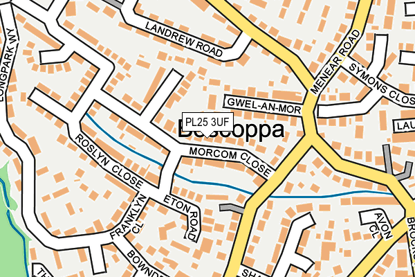 PL25 3UF map - OS OpenMap – Local (Ordnance Survey)