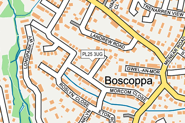 PL25 3UG map - OS OpenMap – Local (Ordnance Survey)