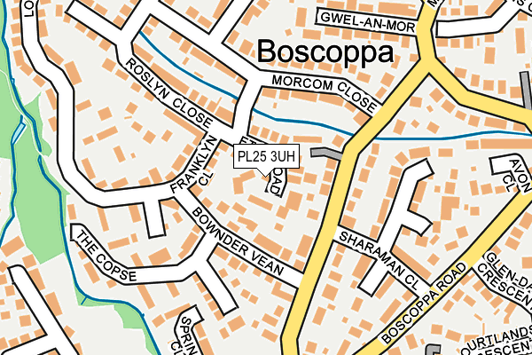 PL25 3UH map - OS OpenMap – Local (Ordnance Survey)