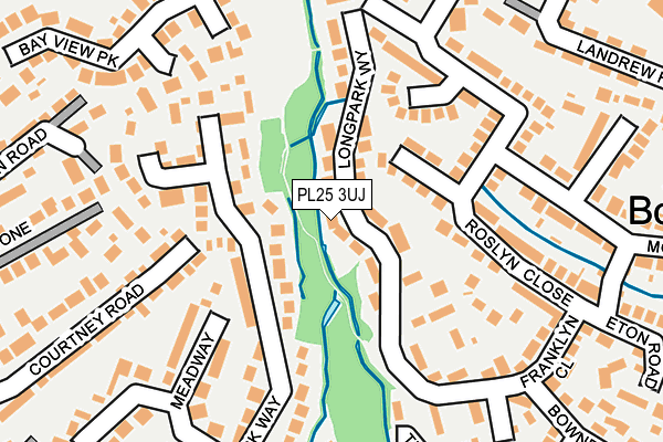 PL25 3UJ map - OS OpenMap – Local (Ordnance Survey)