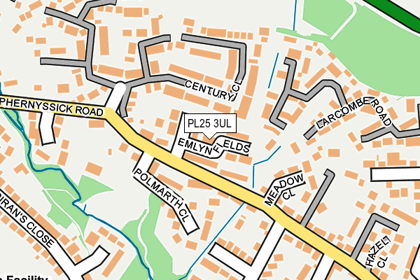 PL25 3UL map - OS OpenMap – Local (Ordnance Survey)