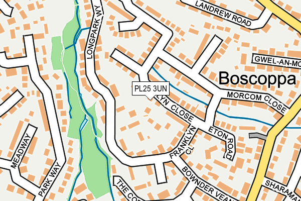 PL25 3UN map - OS OpenMap – Local (Ordnance Survey)
