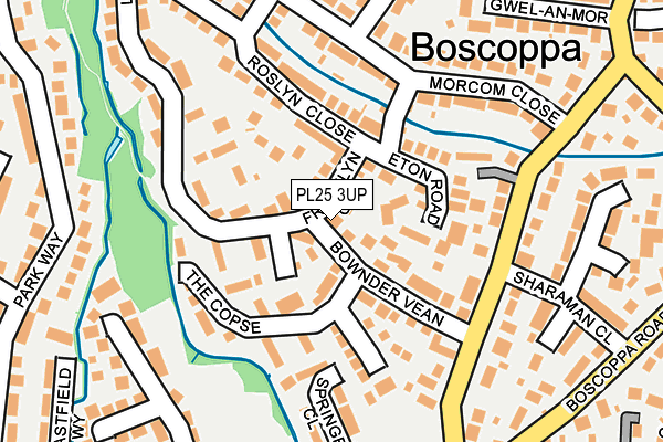 PL25 3UP map - OS OpenMap – Local (Ordnance Survey)