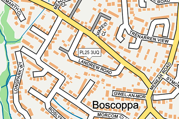 PL25 3UQ map - OS OpenMap – Local (Ordnance Survey)