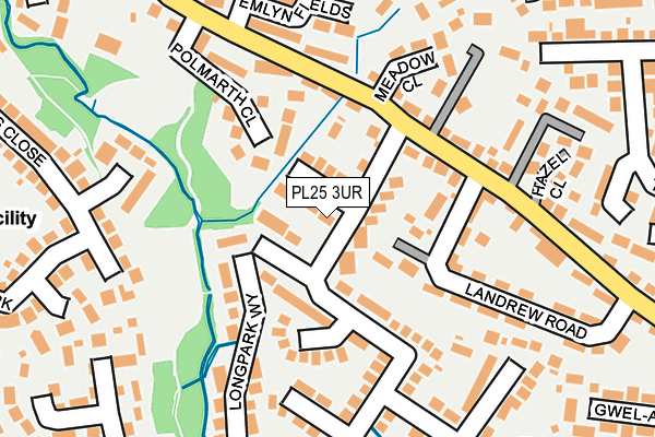 PL25 3UR map - OS OpenMap – Local (Ordnance Survey)