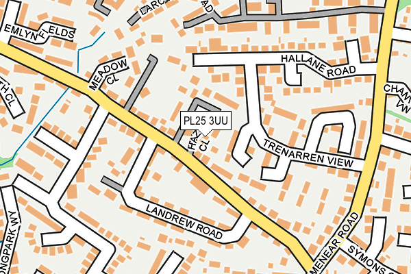 PL25 3UU map - OS OpenMap – Local (Ordnance Survey)