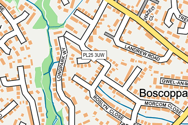 PL25 3UW map - OS OpenMap – Local (Ordnance Survey)