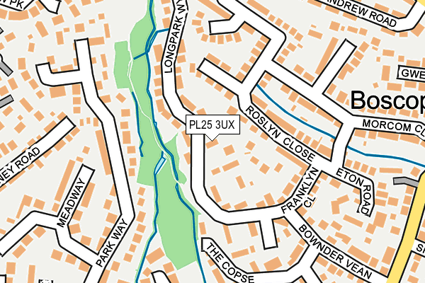 PL25 3UX map - OS OpenMap – Local (Ordnance Survey)
