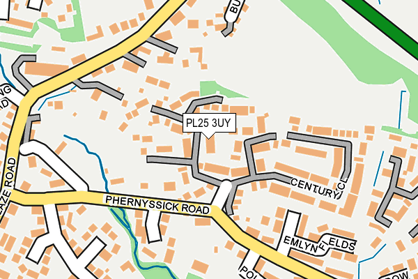 PL25 3UY map - OS OpenMap – Local (Ordnance Survey)