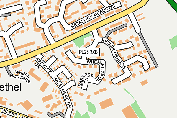 PL25 3XB map - OS OpenMap – Local (Ordnance Survey)