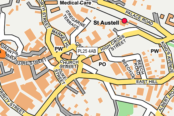 PL25 4AB map - OS OpenMap – Local (Ordnance Survey)