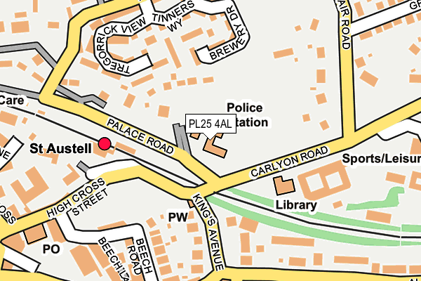 PL25 4AL map - OS OpenMap – Local (Ordnance Survey)